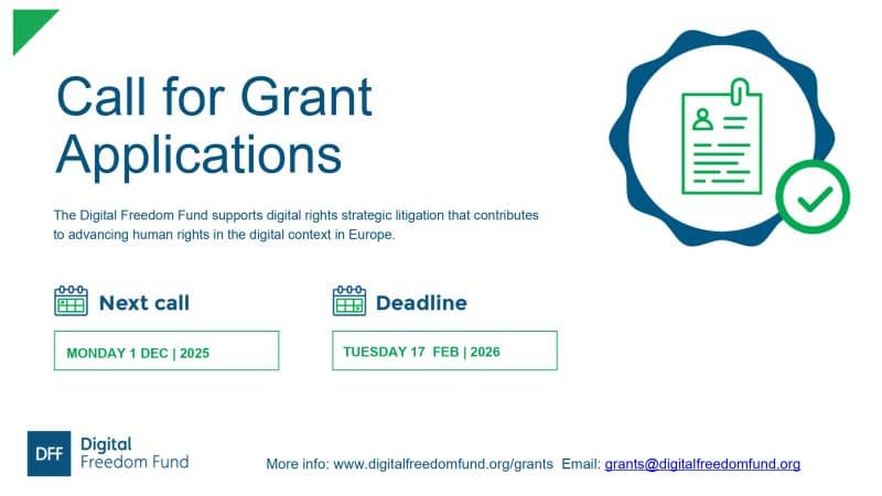 Digital Freedom Fund – Grant Applications